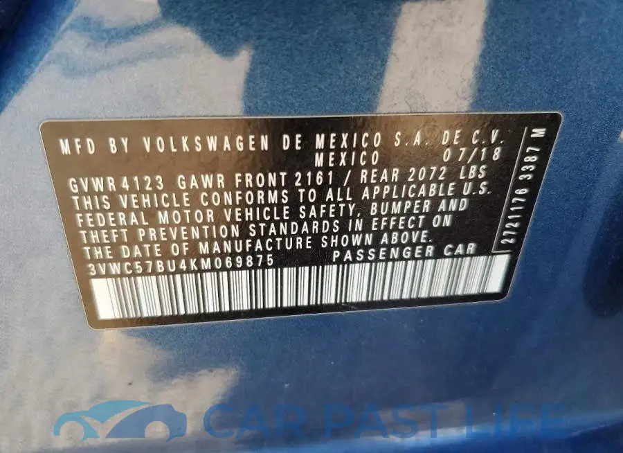 3VWC57BU4KM069875# 13
