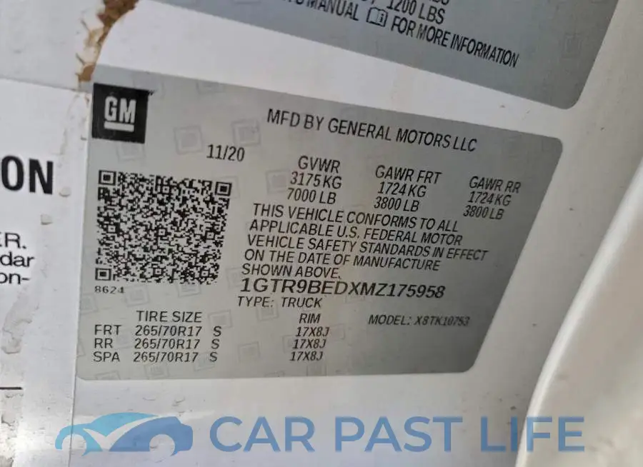 1GTR9BEDXMZ175958# 12