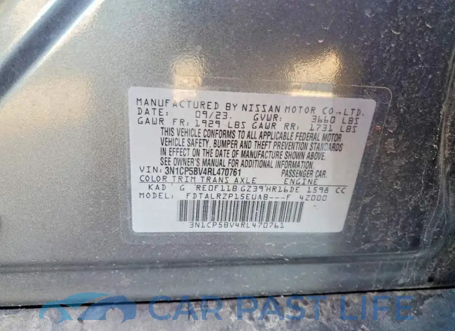 3N1CP5BV4RL470761# 12