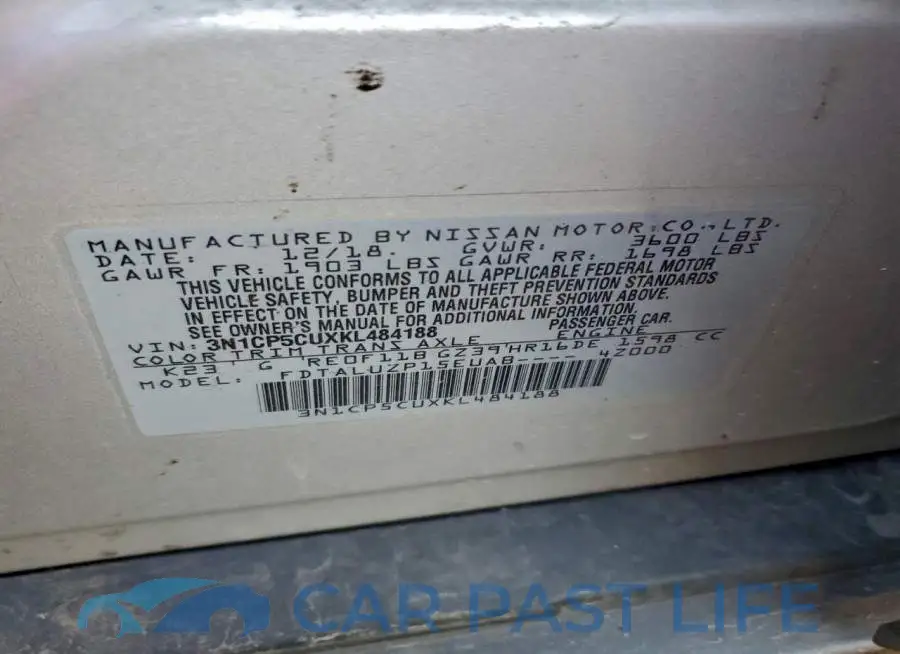 3N1CP5CUXKL484188# 14