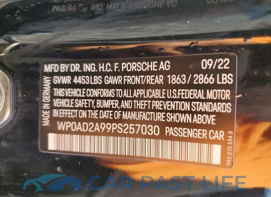 WP0AD2A99PS257030# 13