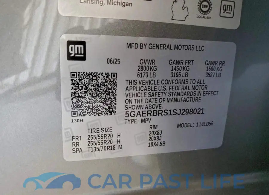 5GAERBRS1SJ298021# 14