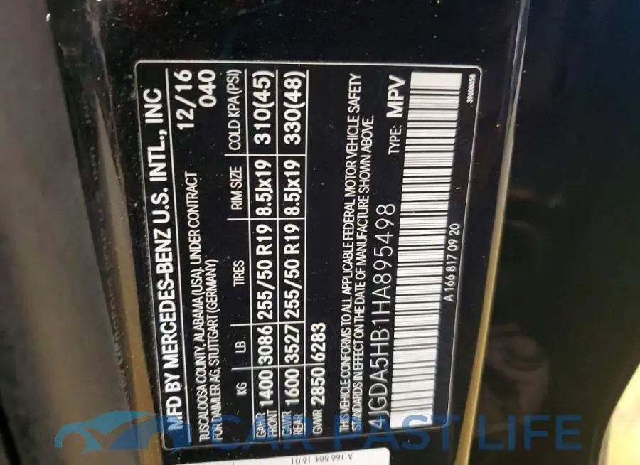 4JGDA5HB1HA895498# 13