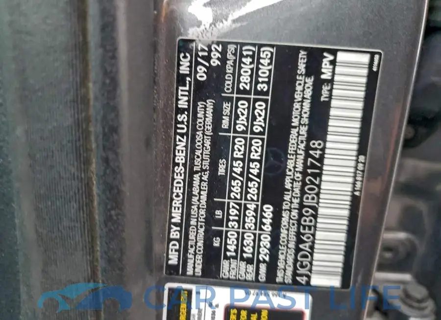 4JGDA6EB9JB021748# 13