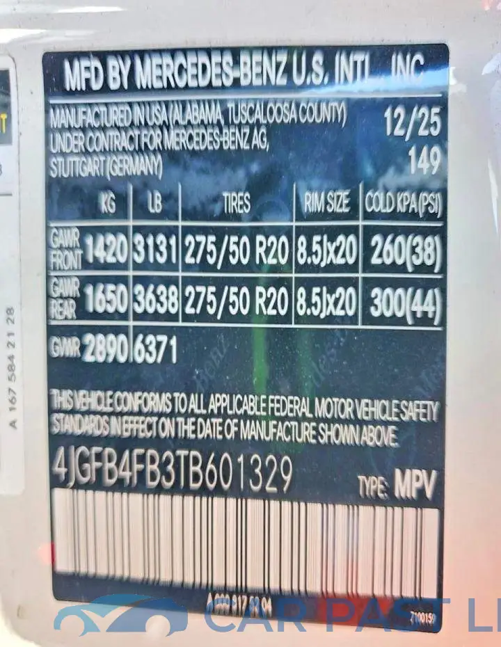 4JGFB4FB3TB601329# 14