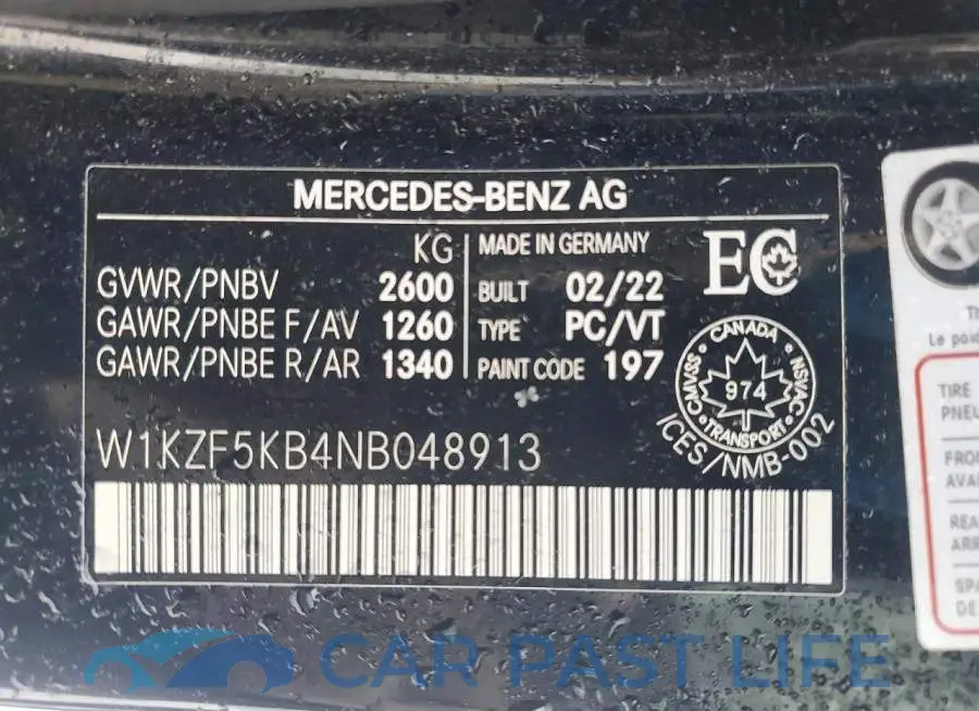 W1KZF5KB4NB048913# 12