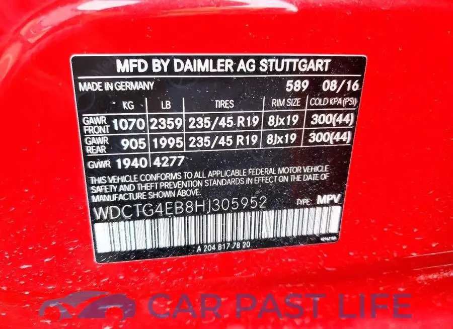WDCTG4EB8HJ305952# 13