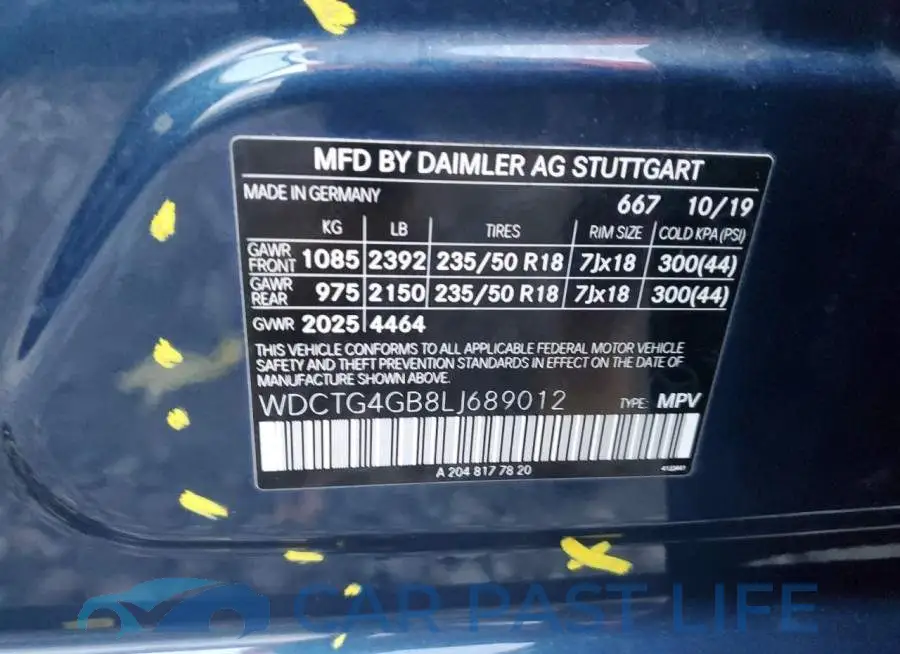 WDCTG4GB8LJ689012# 13