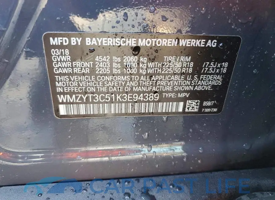WMZYT3C51K3E94389# 13