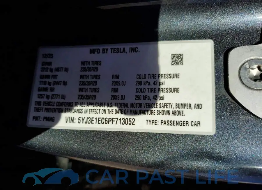 5YJ3E1EC6PF713052# 12