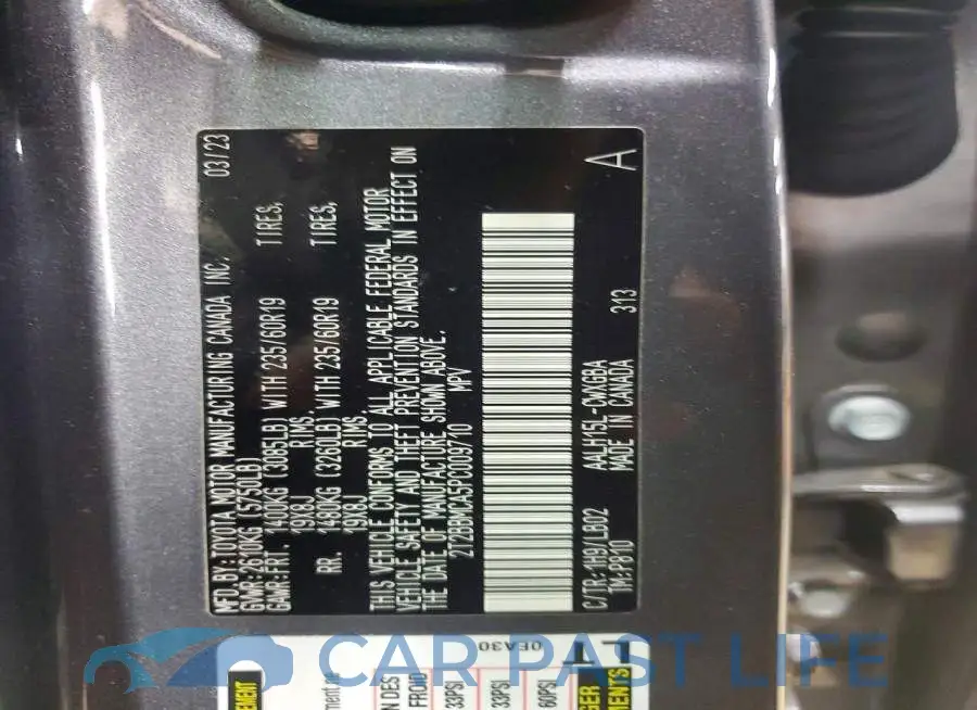 2T2BBMCA5PC009710# 13