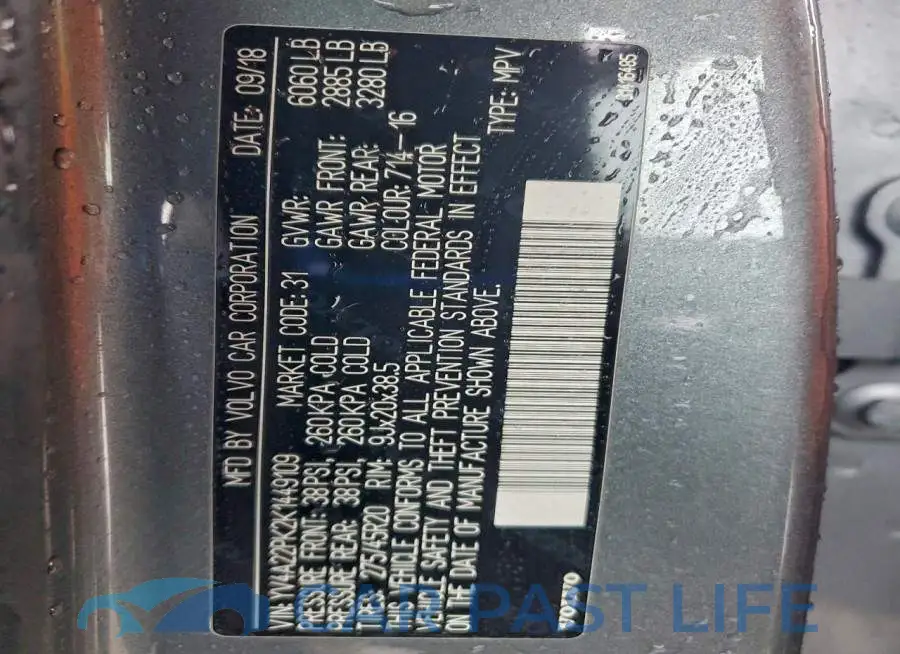 YV4A22PK2K1449109# 13