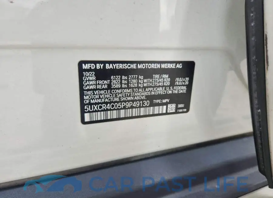 5UXCR4C05P9P49130# 13