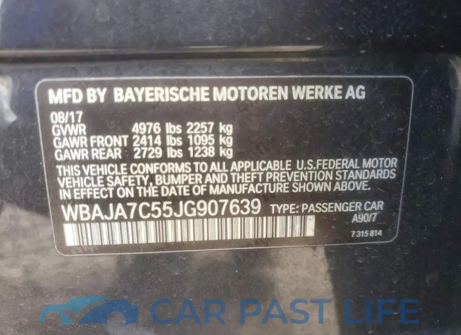WBAJA7C55JG907639# 13