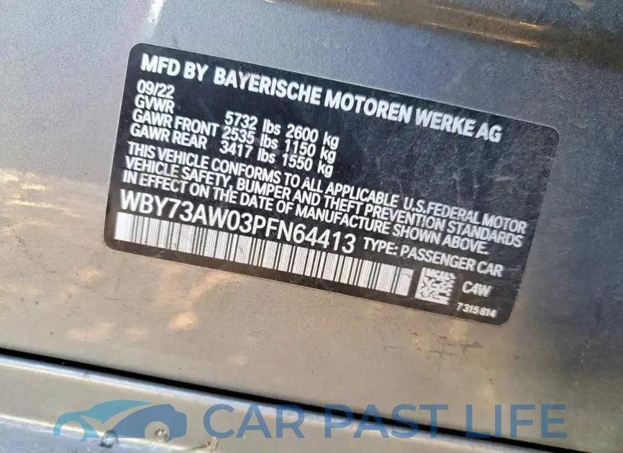 WBY73AW03PFN64413# 12