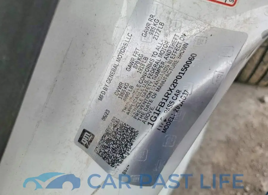 1G1FB1RX2P0150060# 12