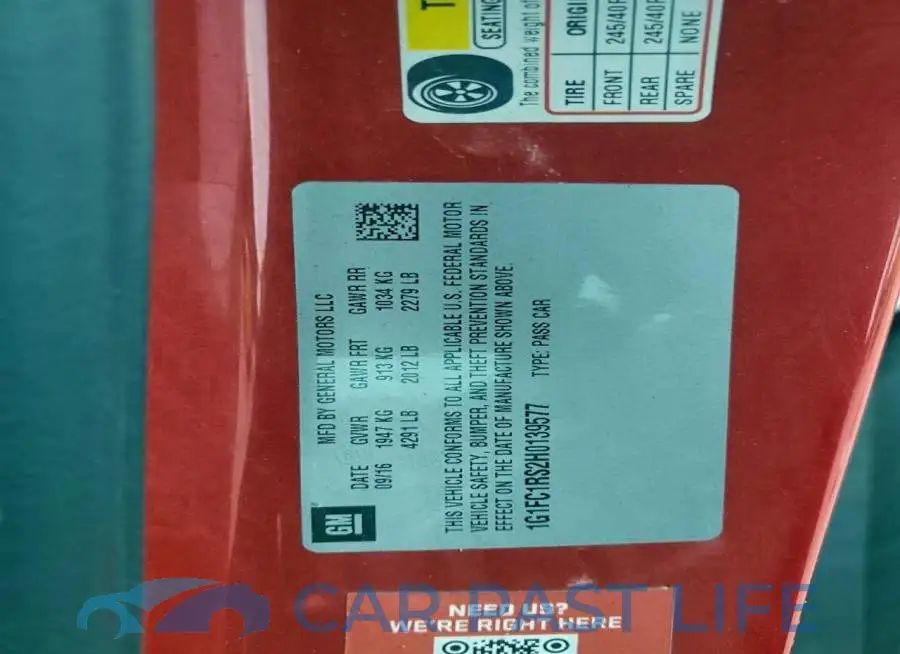 1G1FC1RS2H0139577# 12
