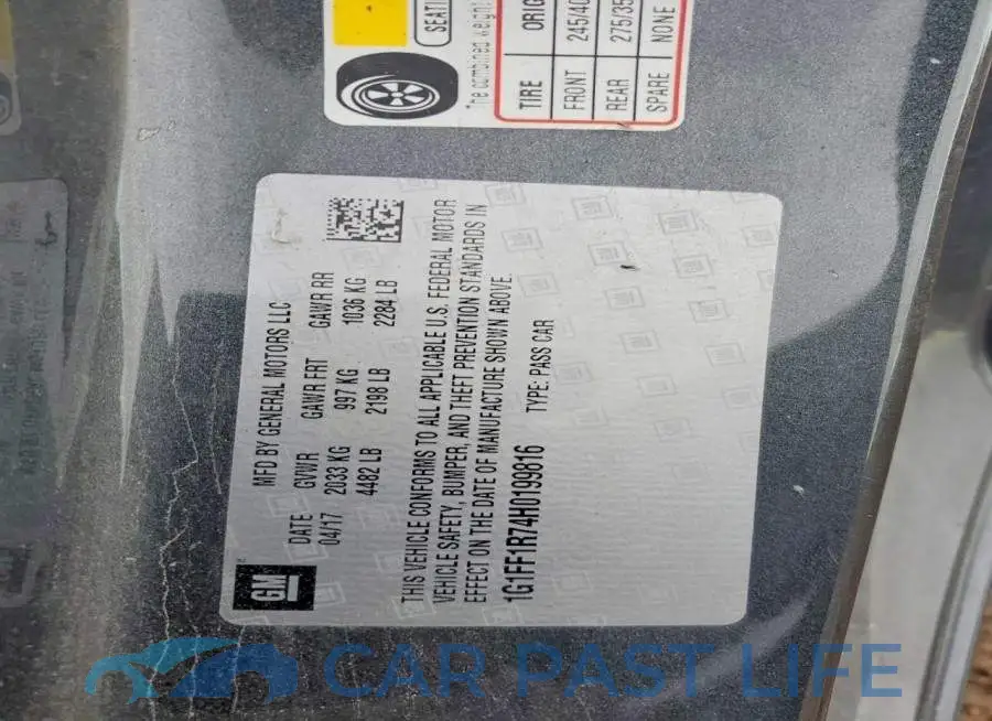 1G1FF1R74H0199816# 11