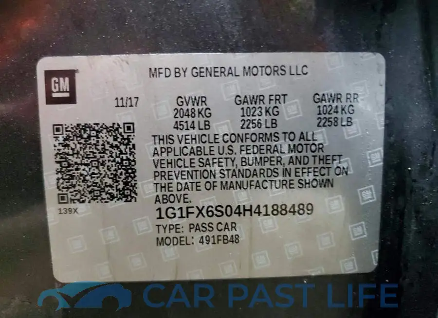 1G1FX6S04H4188489# 13