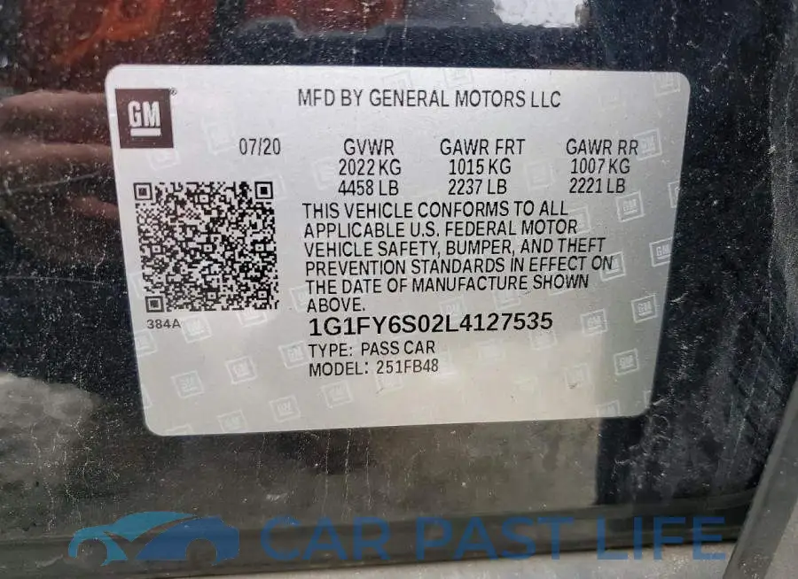 1G1FY6S02L4127535# 12