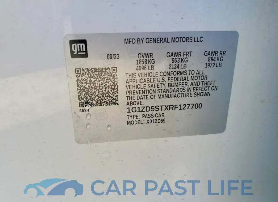 1G1ZD5STXRF127700# 12