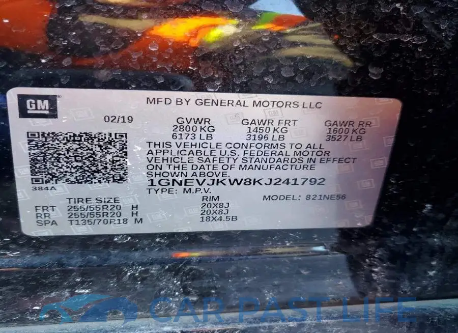 1GNEVJKW8KJ241792# 13