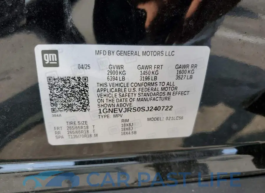 1GNEVJRS0SJ240722# 13