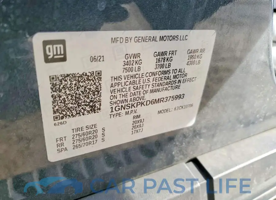 1GNSKPKD6MR375993# 14