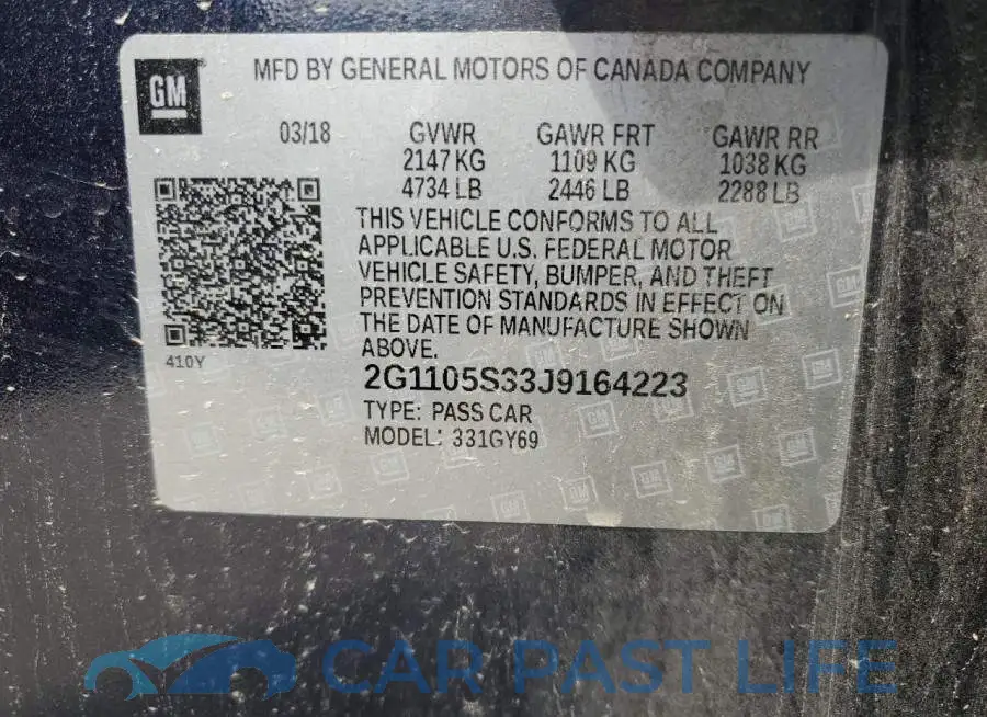 2G1105S33J9164223# 12
