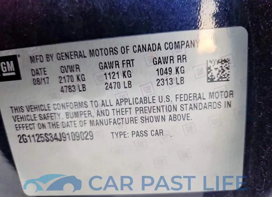 2G1125S34J9109029# 12