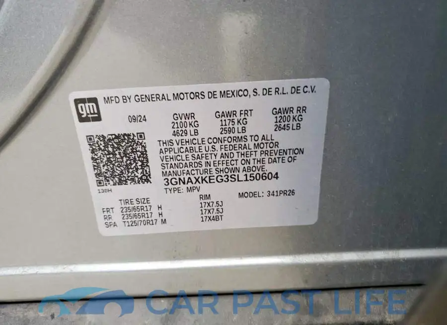 3GNAXKEG3SL150604# 13