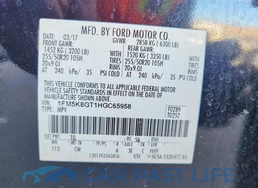 1FM5K8GT1HGC65958# 14