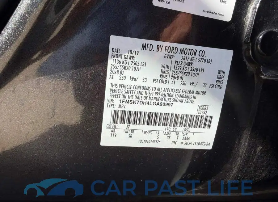 1FMSK7DH4LGA90997# 10