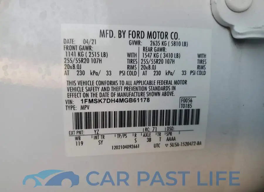 1FMSK7DH4MGB61178# 12