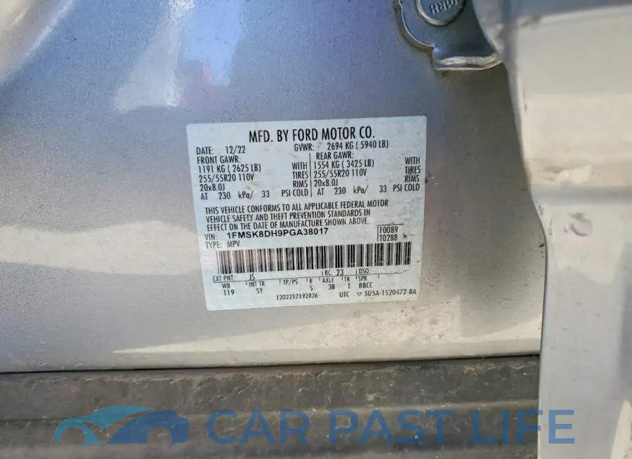 1FMSK8DH9PGA38017# 13