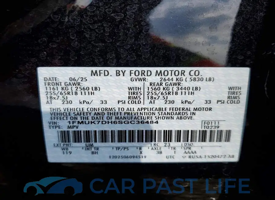 1FMUK7DH6SGC36484# 13