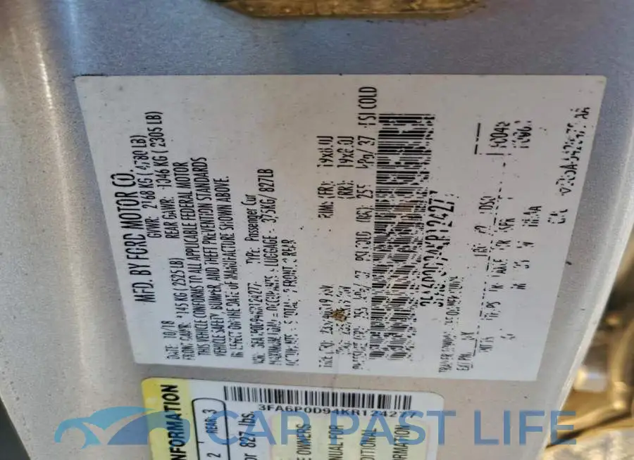 3FA6P0D94KR124277# 12