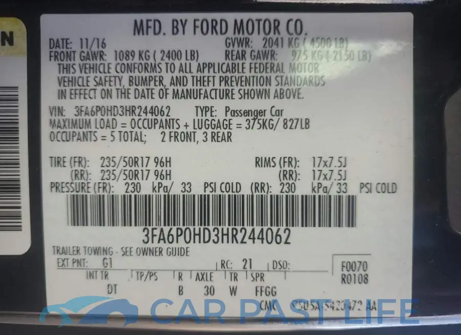 3FA6P0HD3HR244062# 12