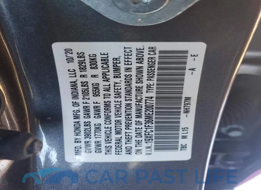 19XFC1F36ME200774# 13
