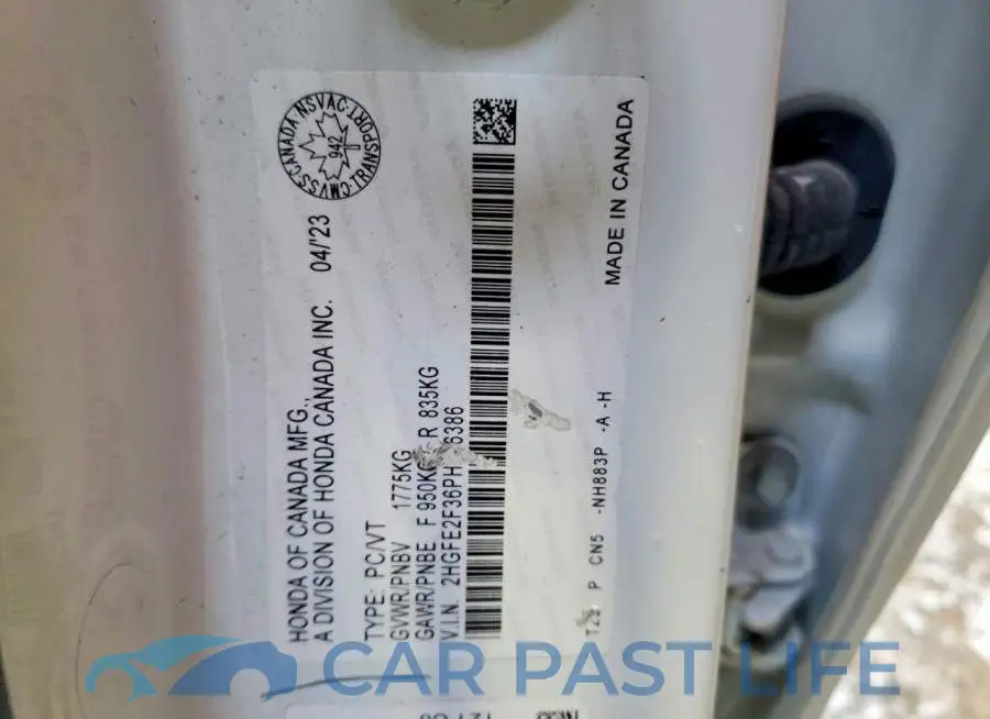 2HGFE2F36PH106386# 13