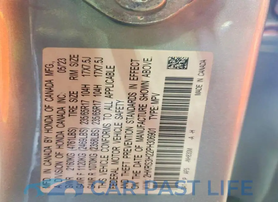 2HKRS3H22PH306901# 12