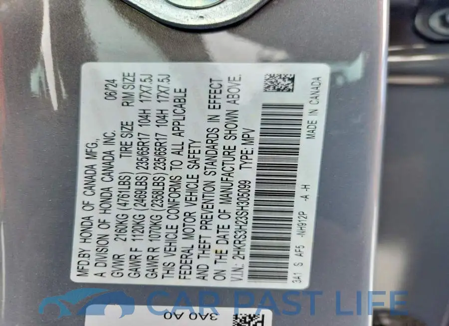 2HKRS3H23SH305099# 14