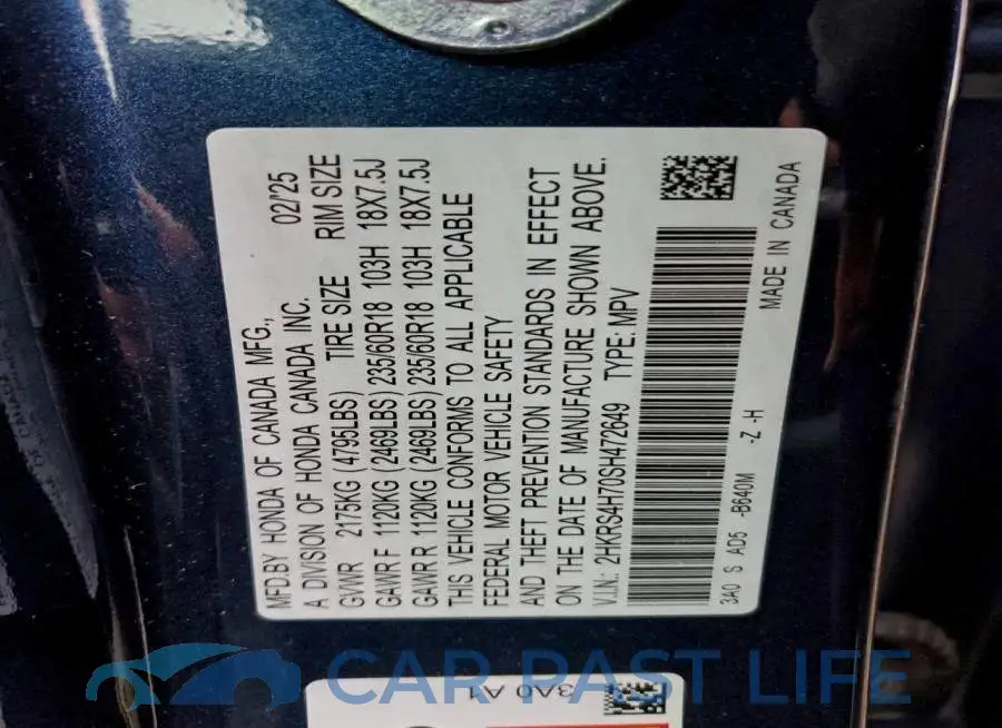 2HKRS4H70SH472649# 13