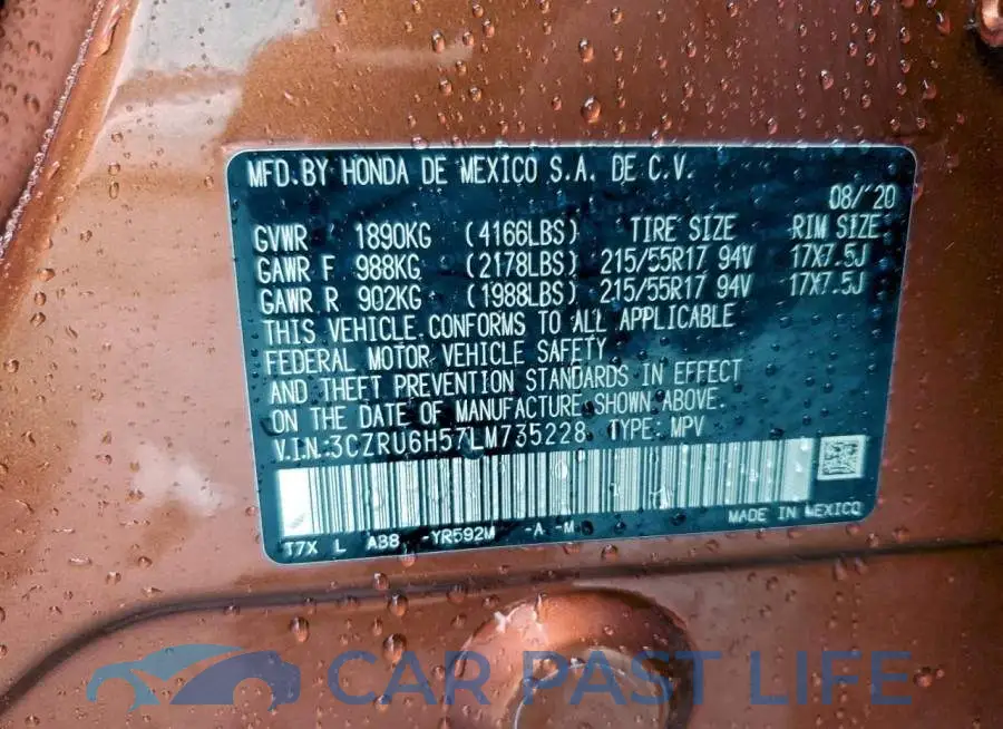 3CZRU6H57LM735228# 13