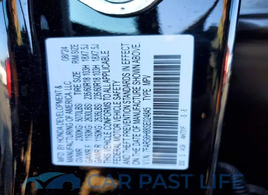 7FARS6H88SE024845# 13