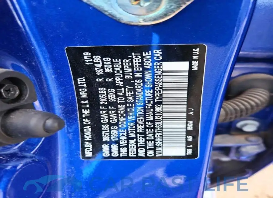 SHHFK7H63LU210862# 12