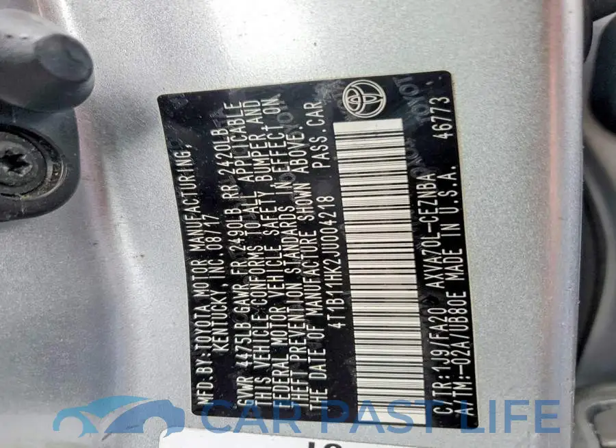 4T1B11HK2JU004218# 12
