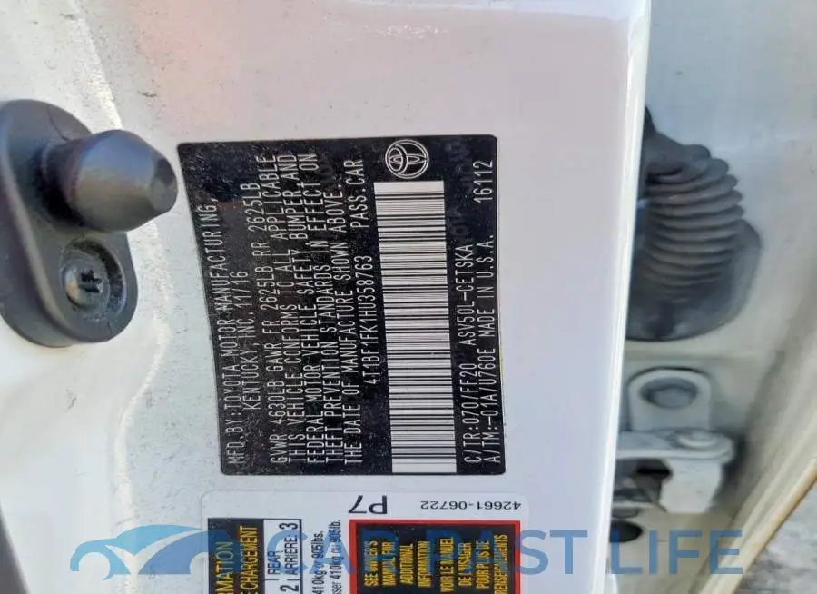 4T1BF1FK1HU358763# 12