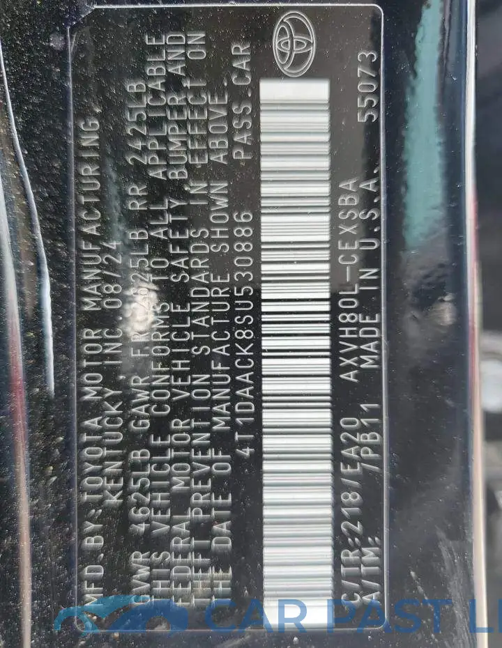4T1DAACK8SU530886# 13