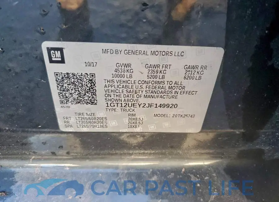 1GT12UEY2JF149920# 12